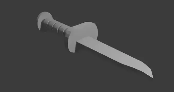 BATTLE KNIFE MP BAYONET BLENDER 3D