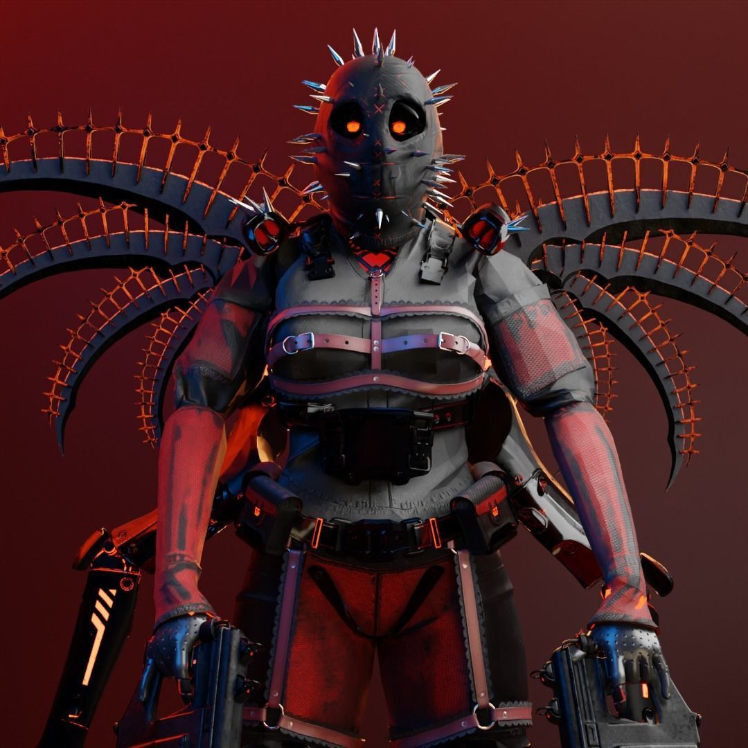 Bone Queen sci-fi Character 3D model_4