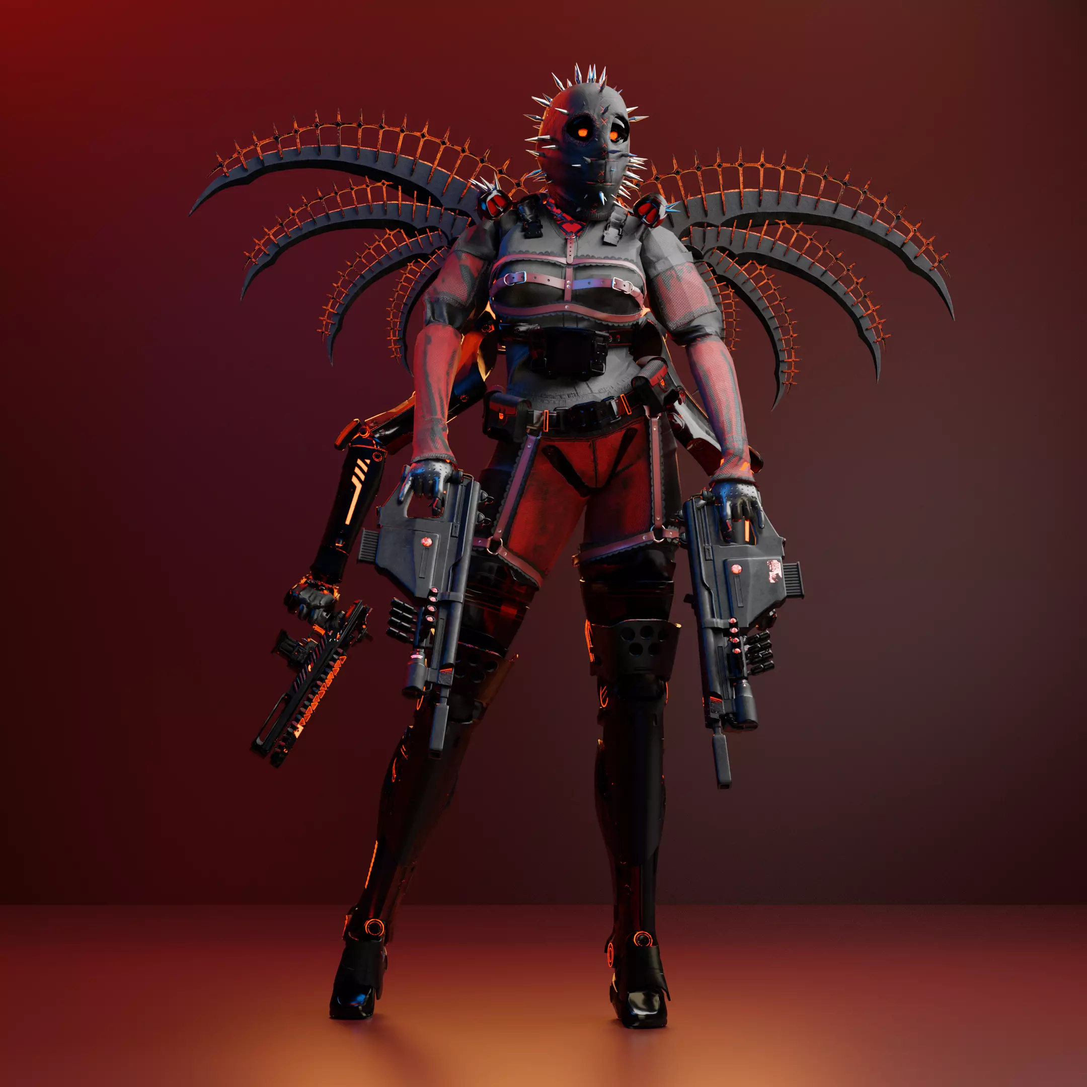 Bone Queen sci-fi Character 3D model_0