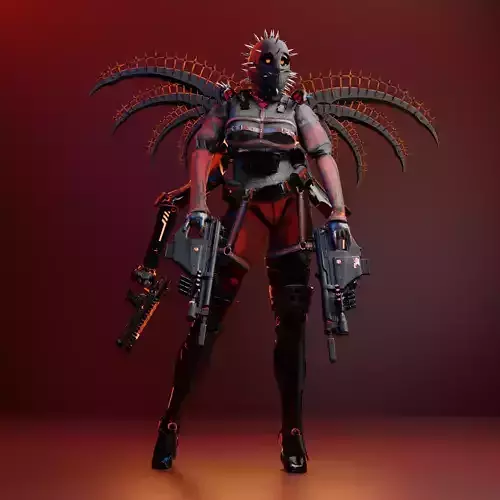 Bone Queen sci-fi Character 3D model Bone Queen sci-fi Character 3D model
