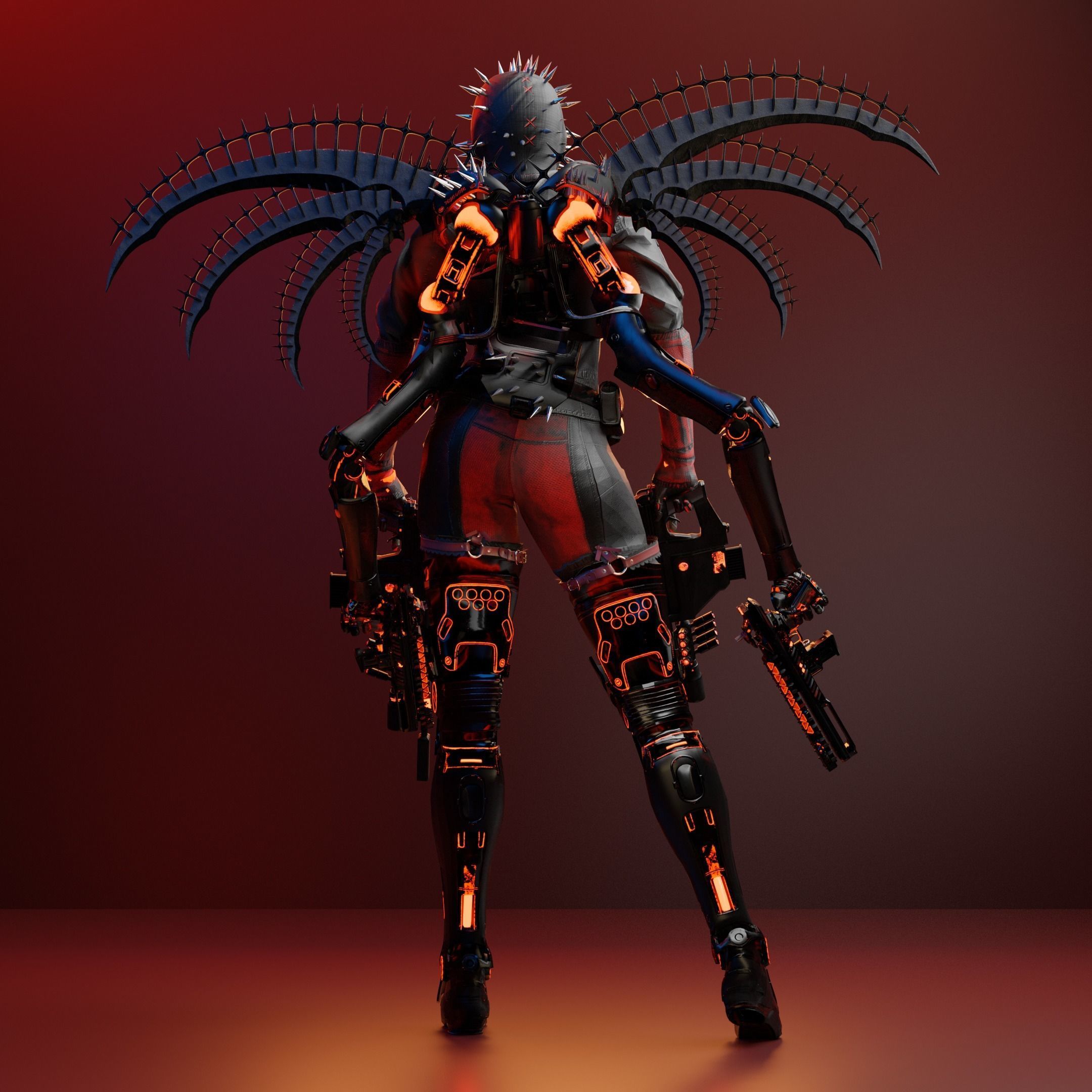 Bone Queen sci-fi Character 3D model_1
