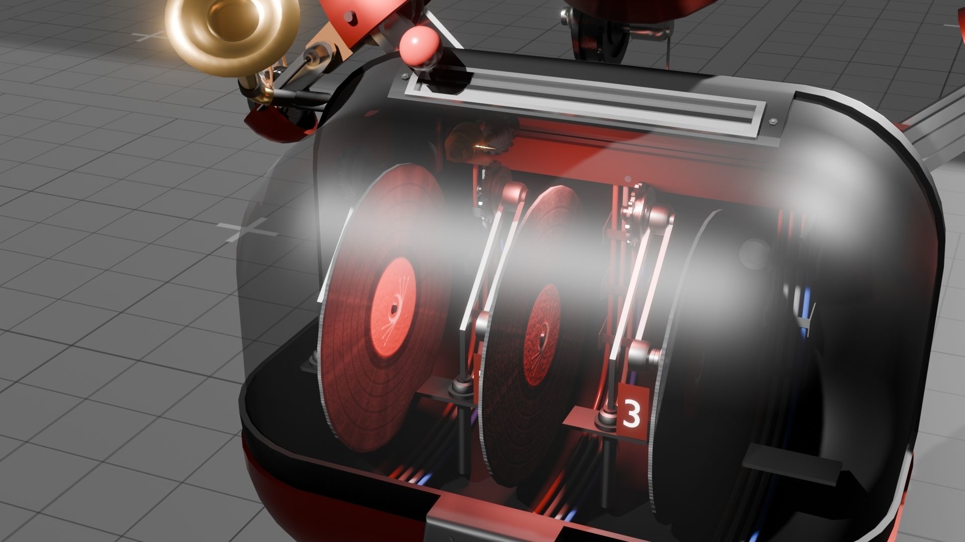 Dieselpunk Guide Robot 3D model_2