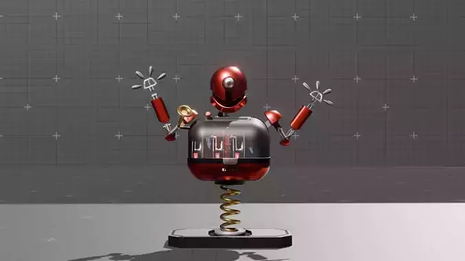 Dieselpunk Guide Robot 3D model