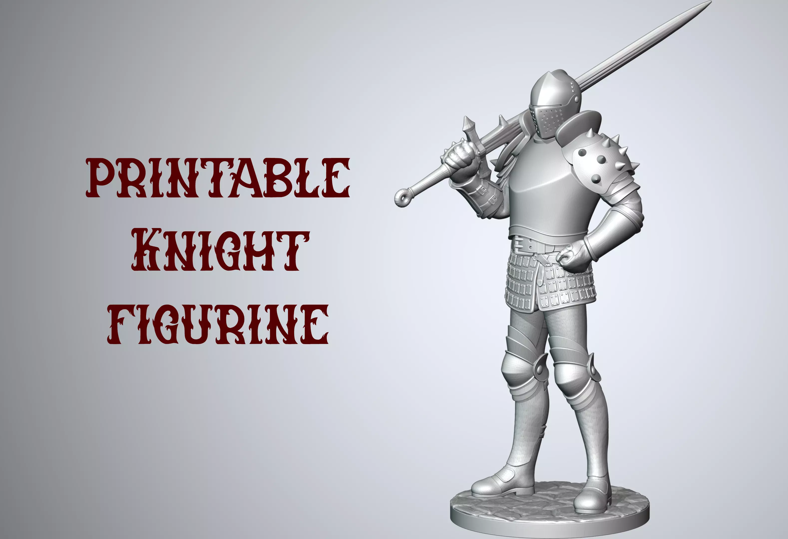 Knight Figurine Free 3D print model