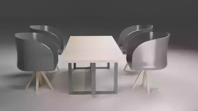 Modern Dinning Table 3D Model