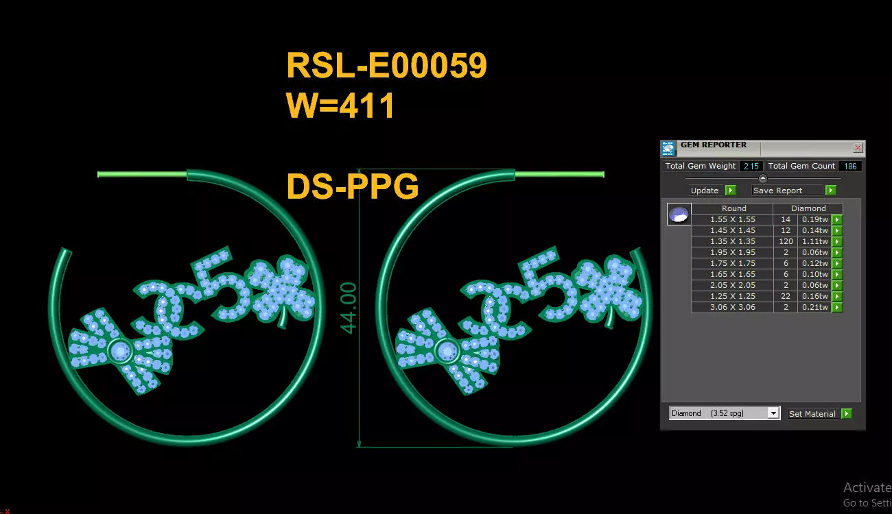 Fantastic Earring really popular in Asia Free 3D print model