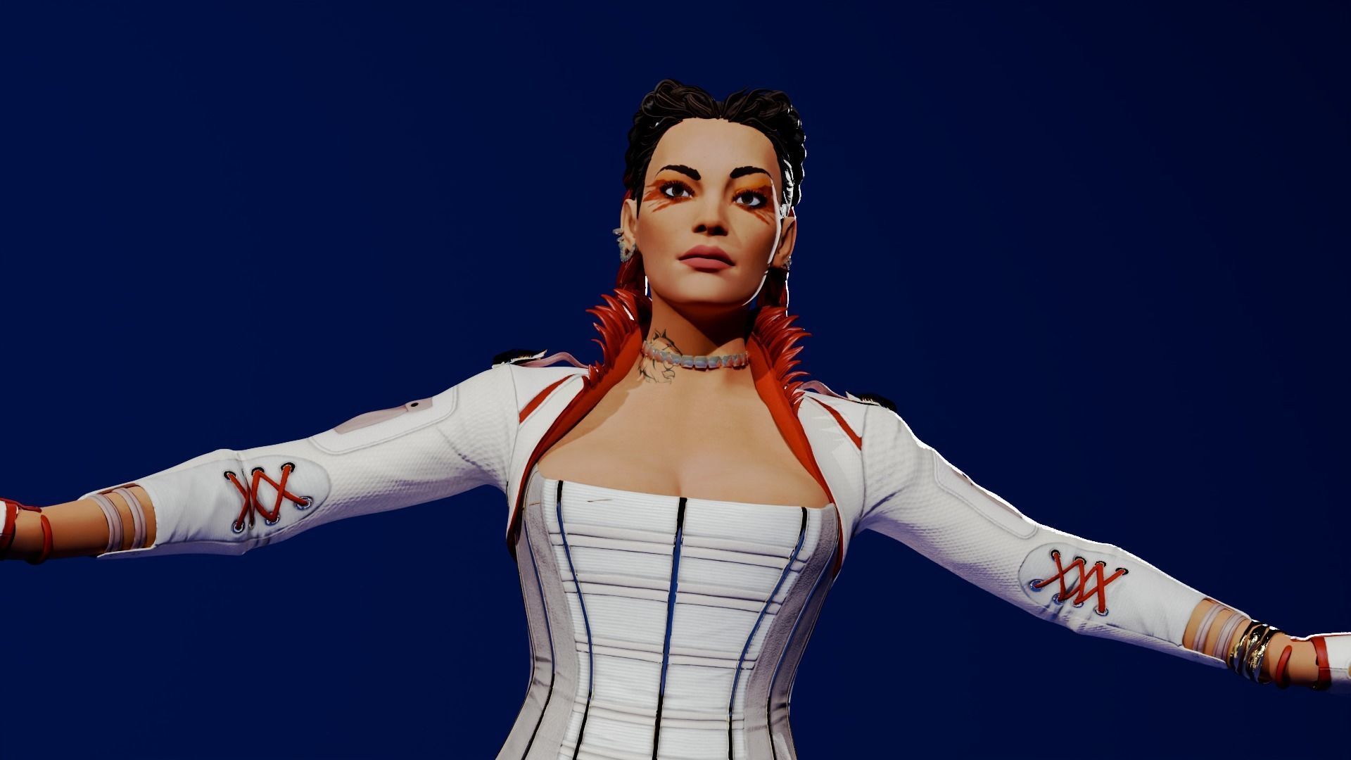 Loba from Apex legends fully rigged with multiple skins Low-poly 3D model_26