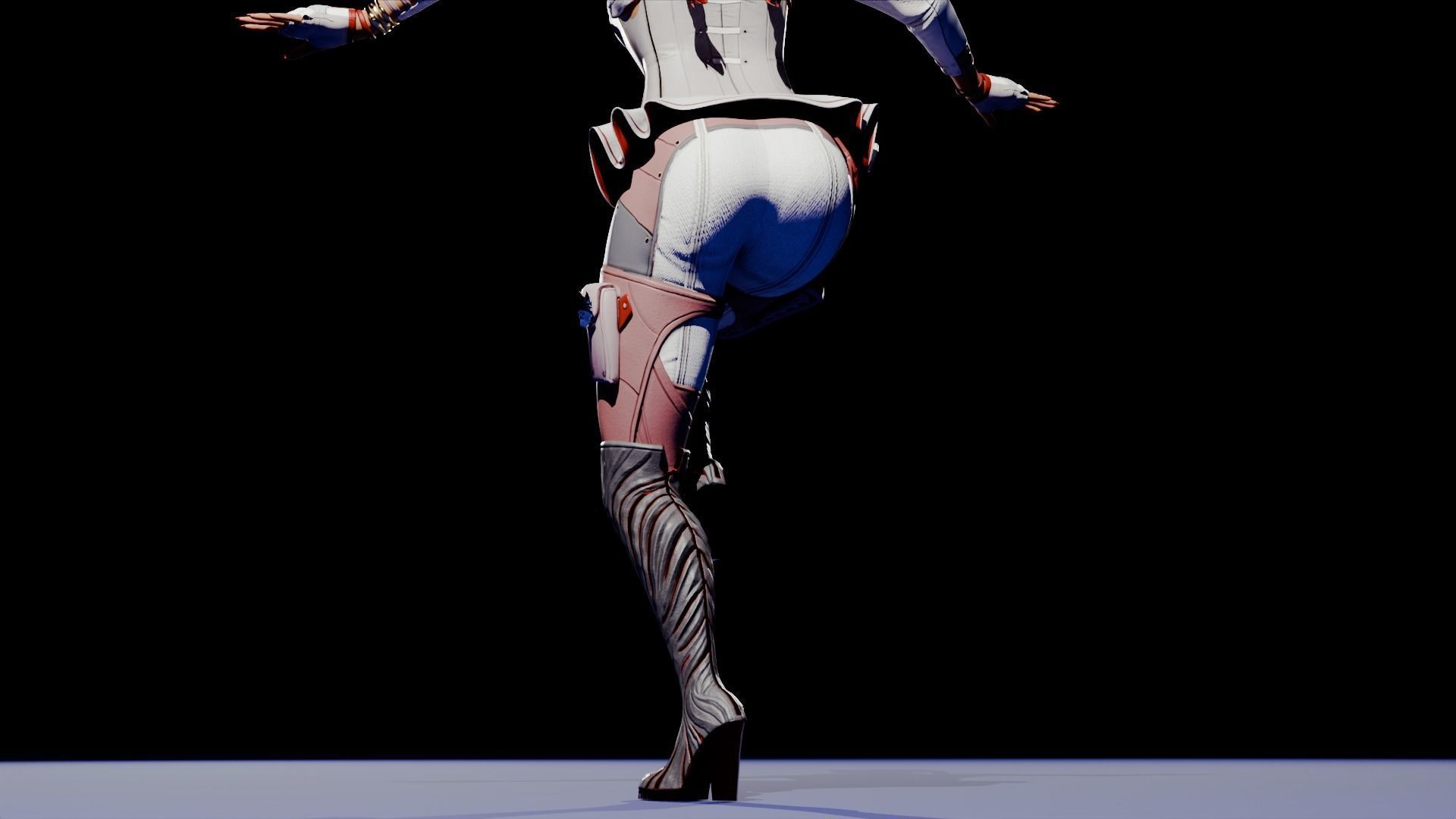 Loba from Apex legends fully rigged with multiple skins Low-poly 3D model_16