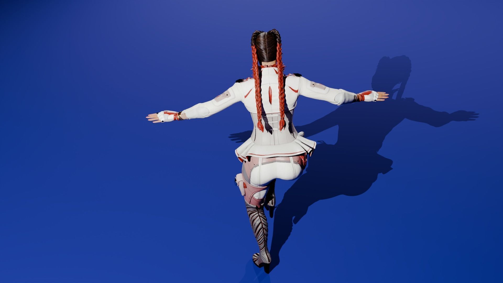 Loba from Apex legends fully rigged with multiple skins Low-poly 3D model_11