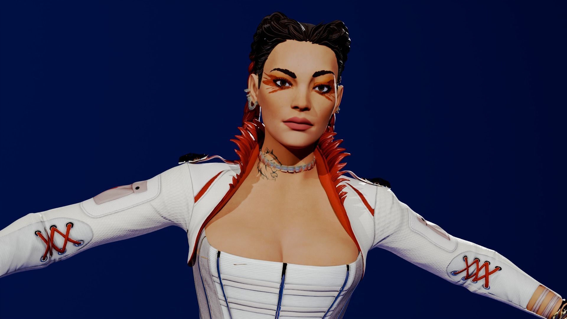 Loba from Apex legends fully rigged with multiple skins Low-poly 3D model_28