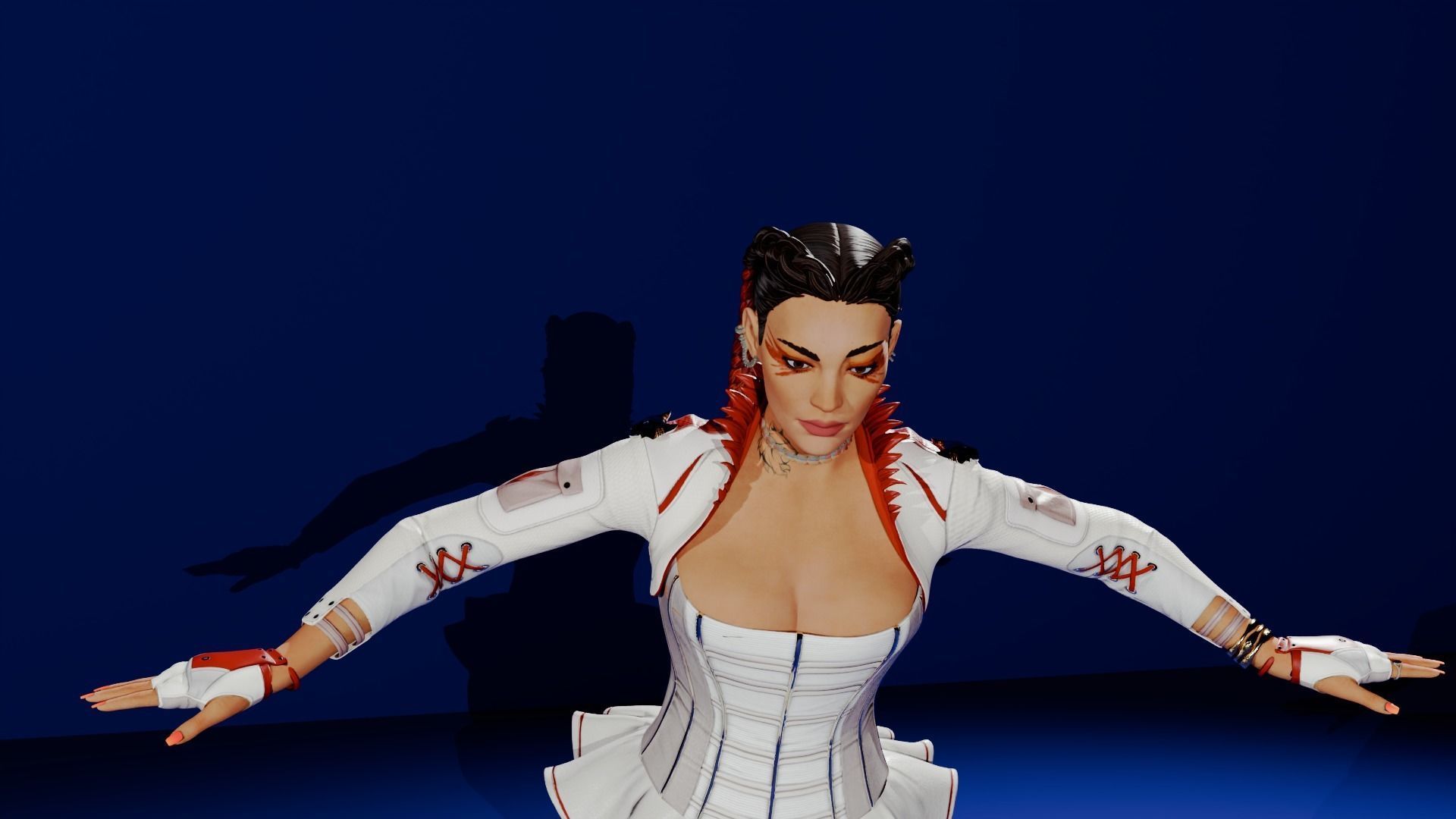 Loba from Apex legends fully rigged with multiple skins Low-poly 3D model_23