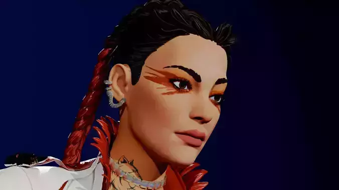 Loba from Apex legends fully rigged with multiple skins Low-poly 3D model