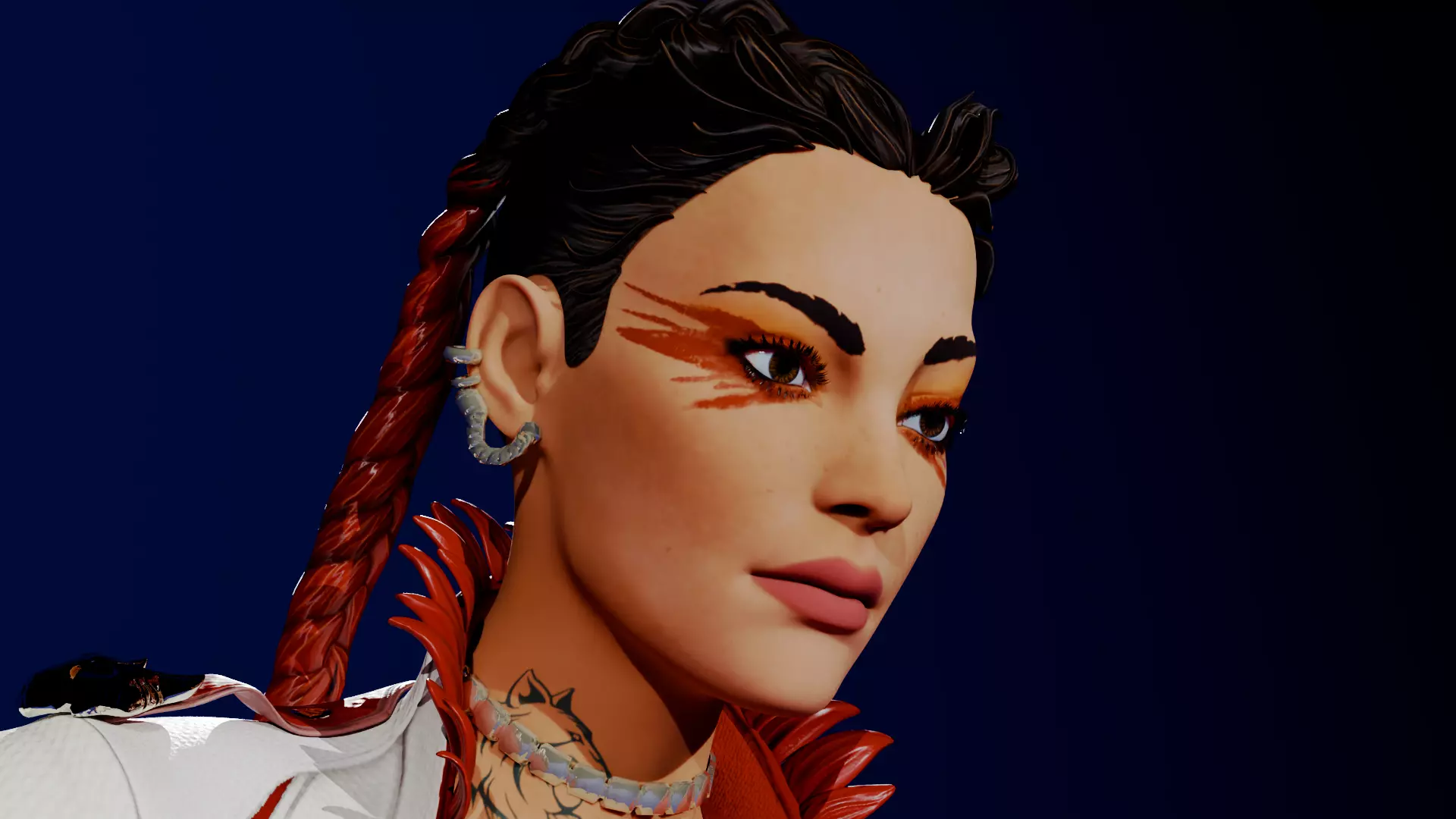 Loba from Apex legends fully rigged with multiple skins Low-poly 3D model_0