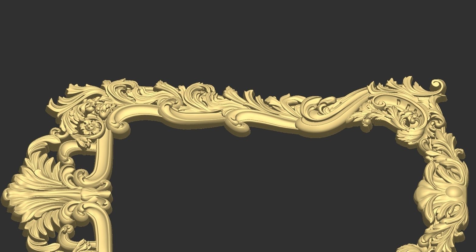 mirror frame carving 3D model_13
