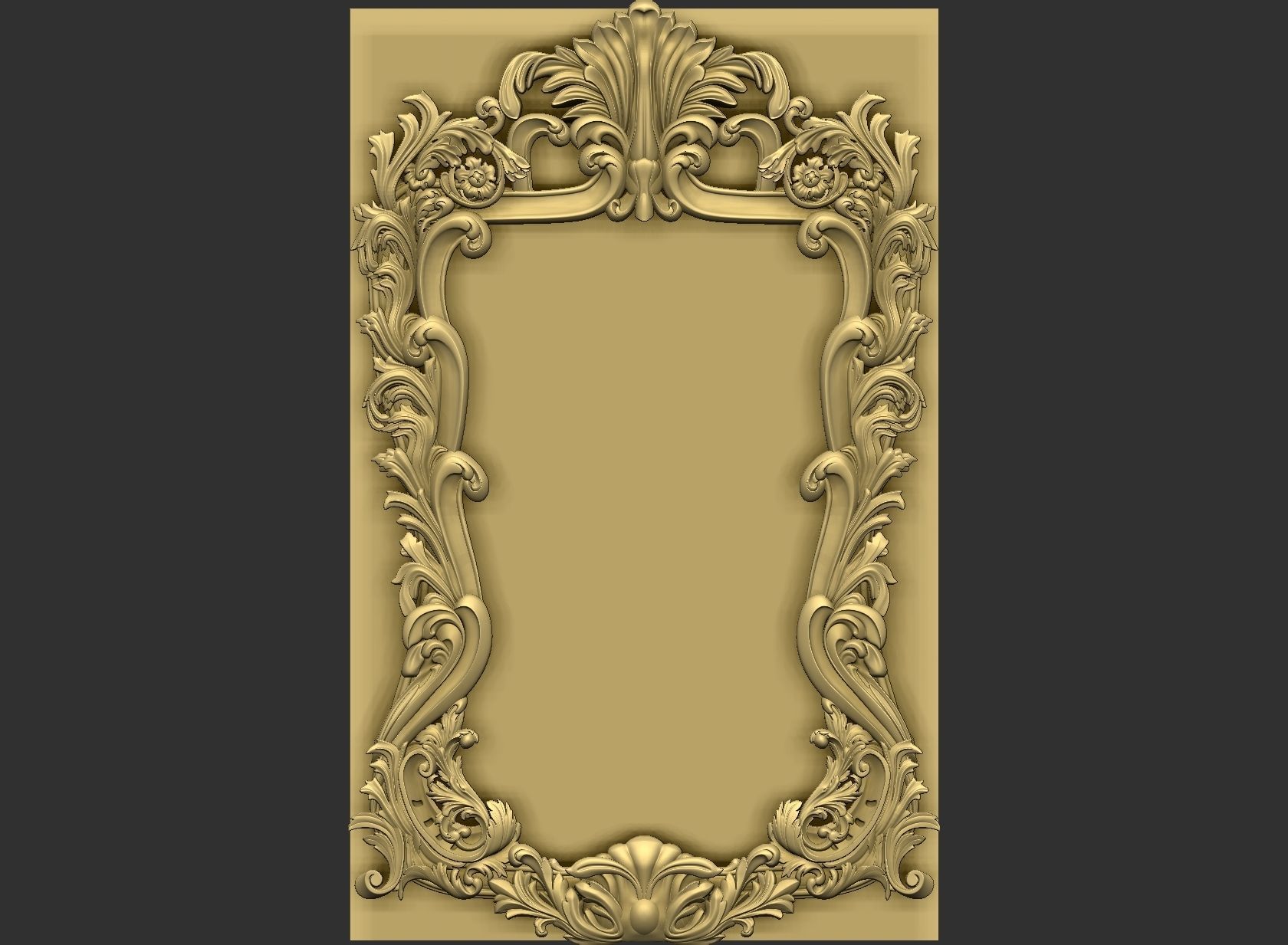 mirror frame carving 3D model_18