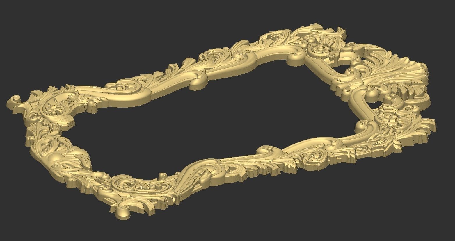 mirror frame carving 3D model_14