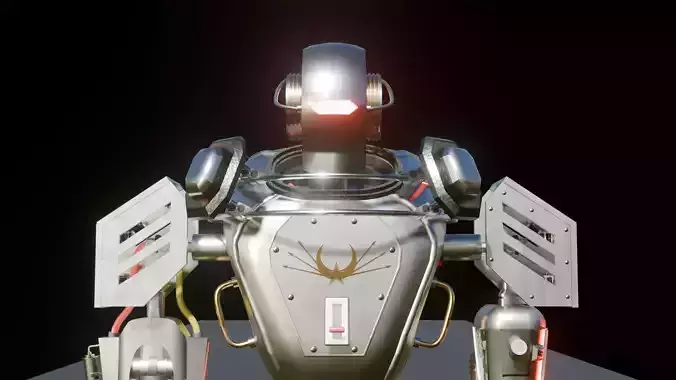 Dieselpunk Security Robot 3D model