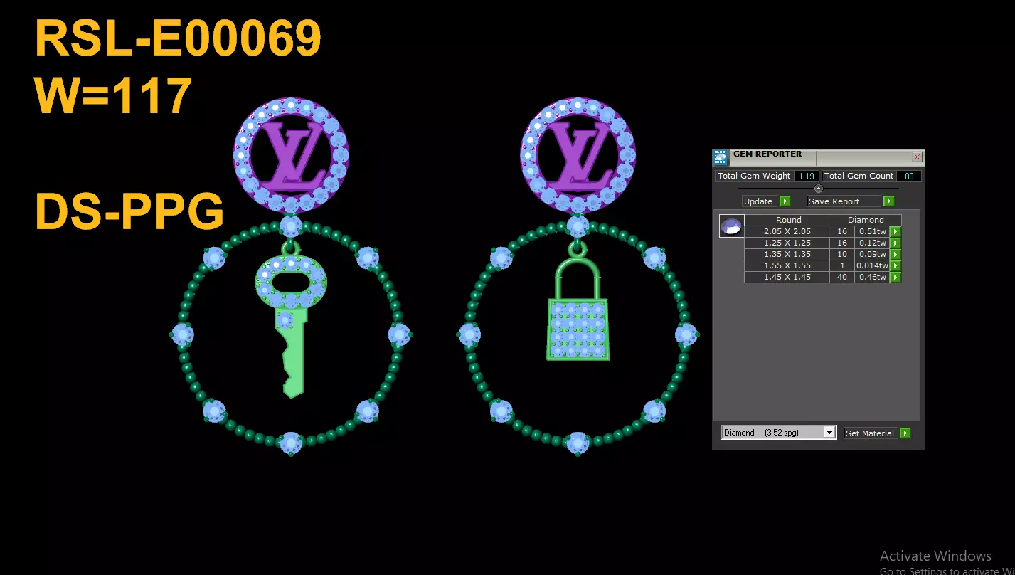 Fantastic Earring really popular in Asia Free 3D print model