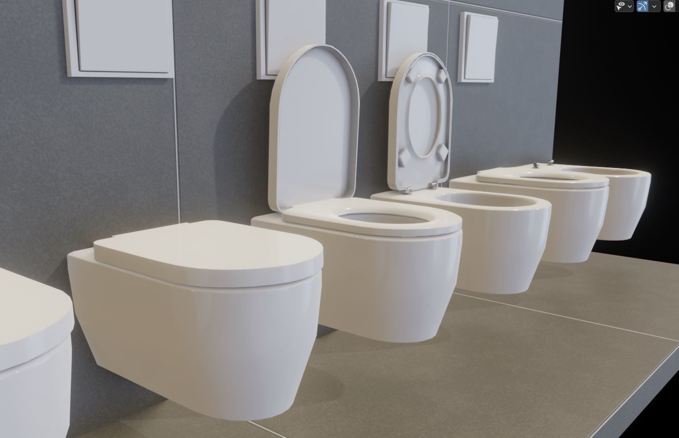 Bathroom Interior Package 2 3D Model Collection_19