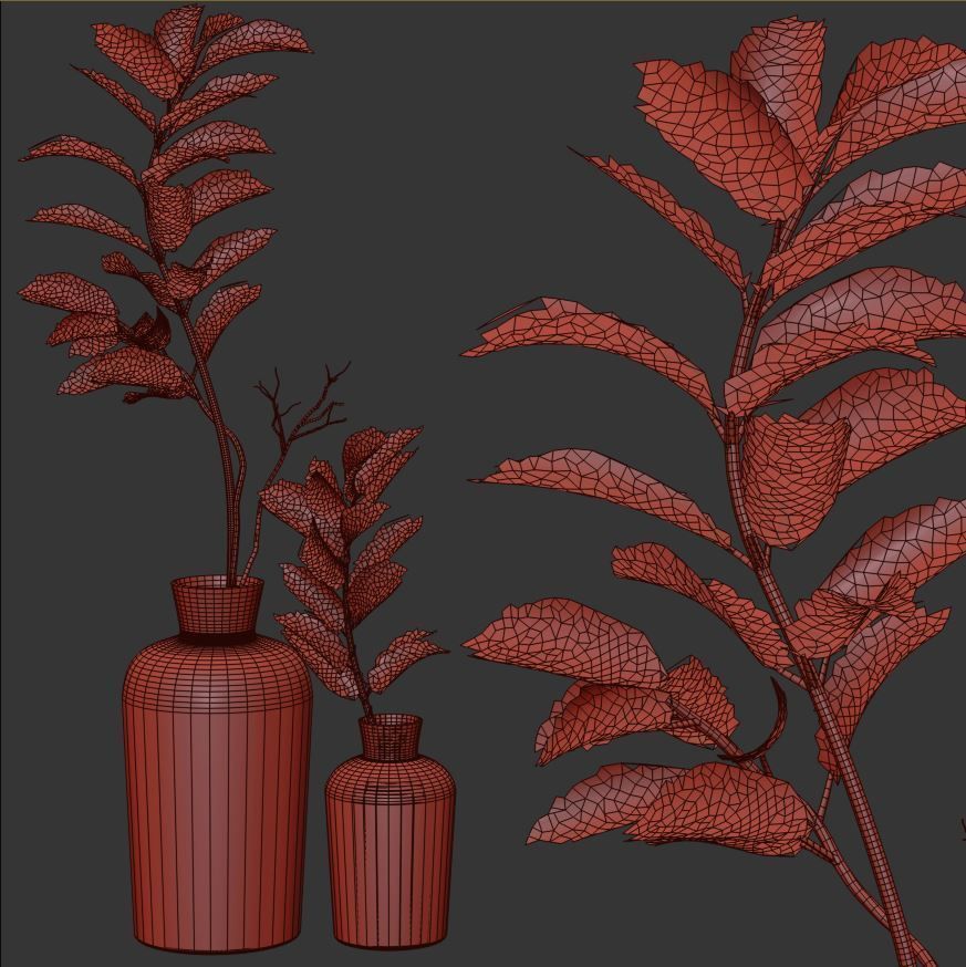 Dry Branches Bouquet20 3D model_3