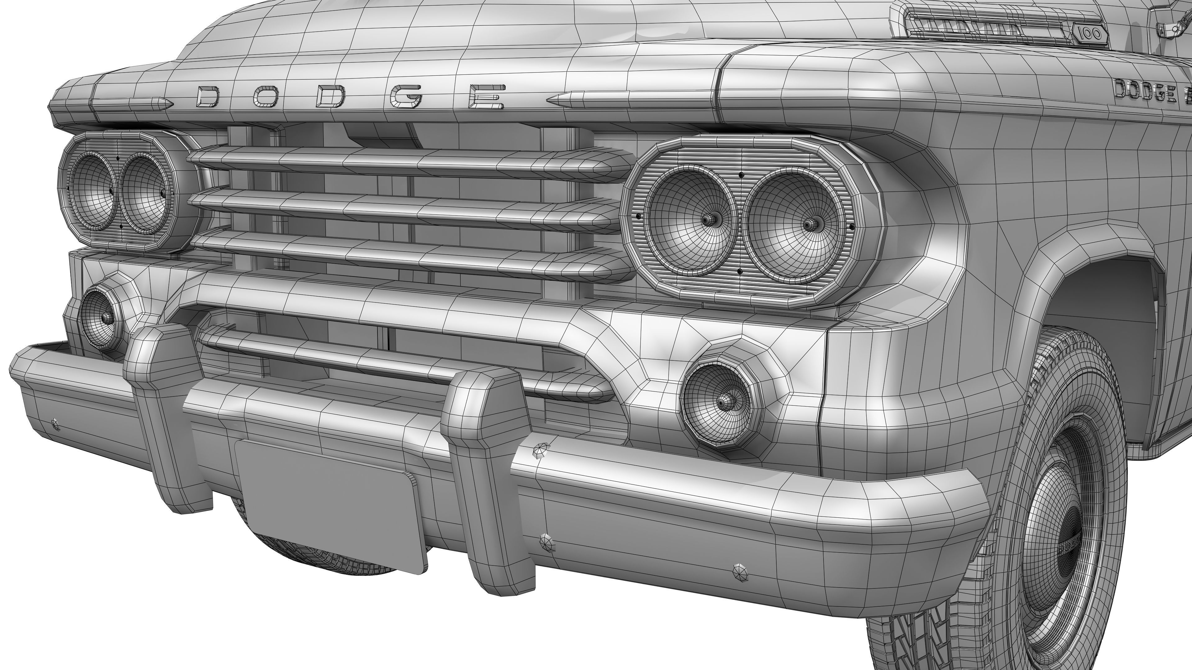 Dodge D100 Sweptside 1958 3D model_20