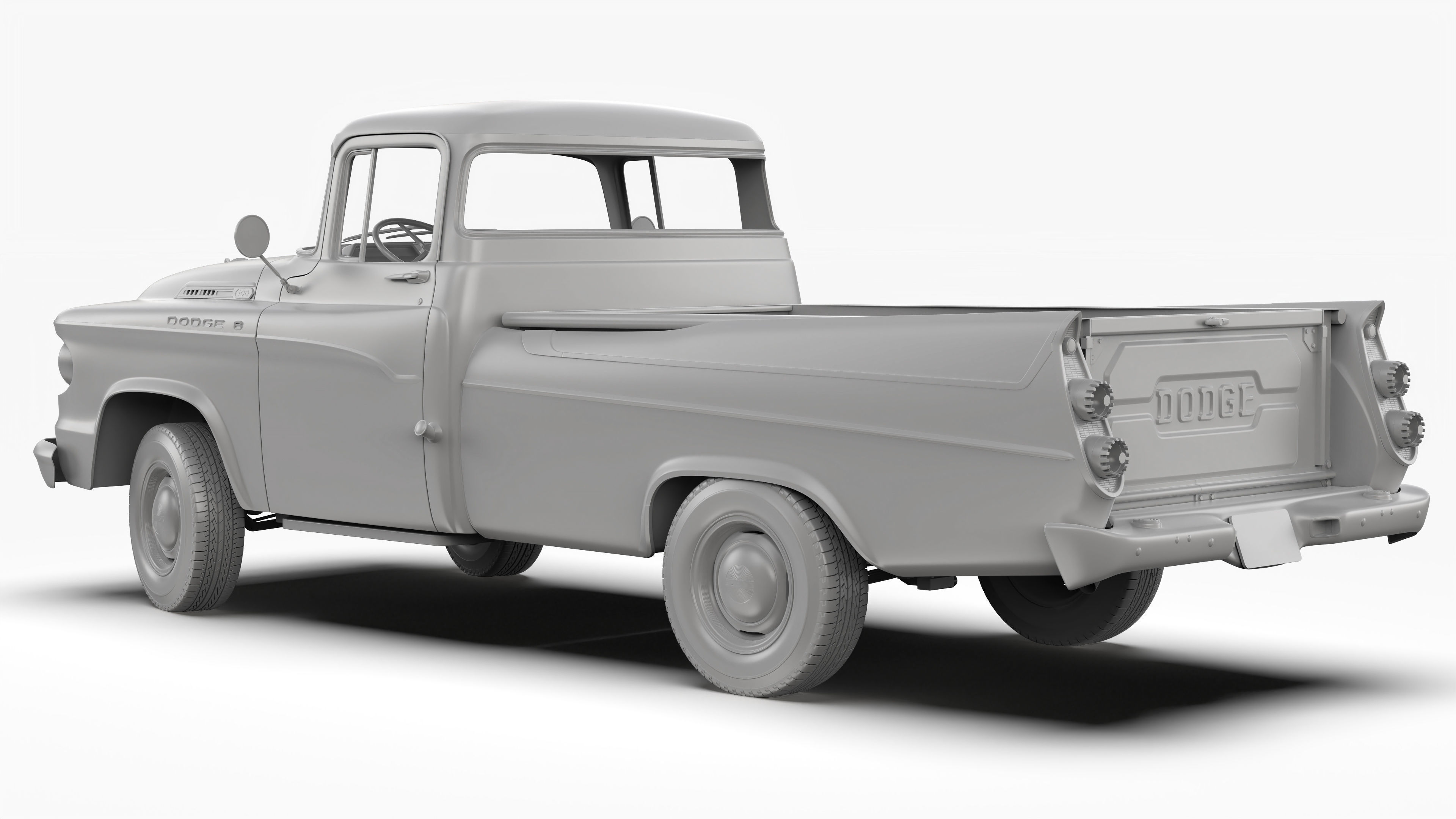Dodge D100 Sweptside 1958 3D model_10