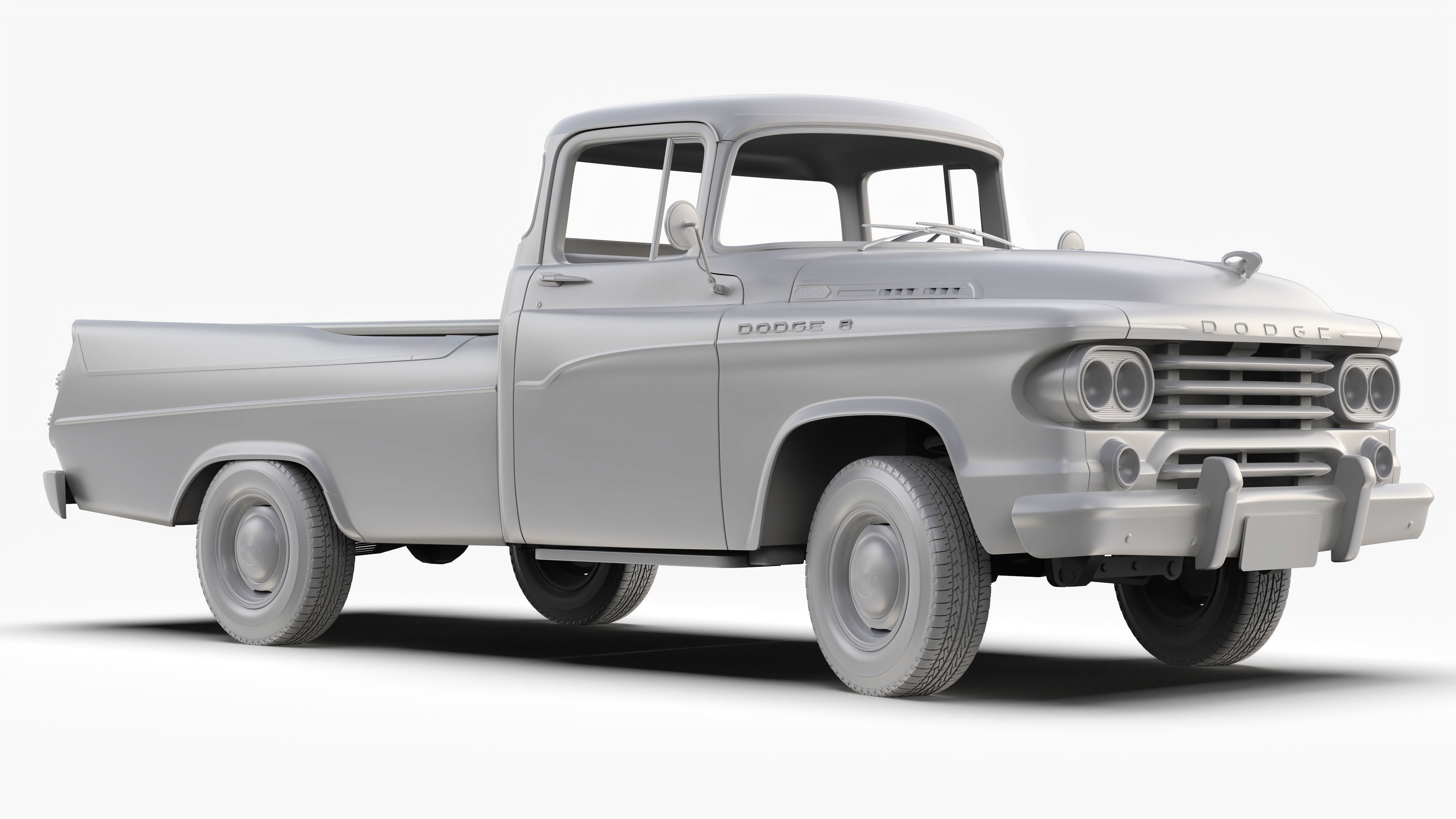 Dodge D100 Sweptside 1958 3D model_12