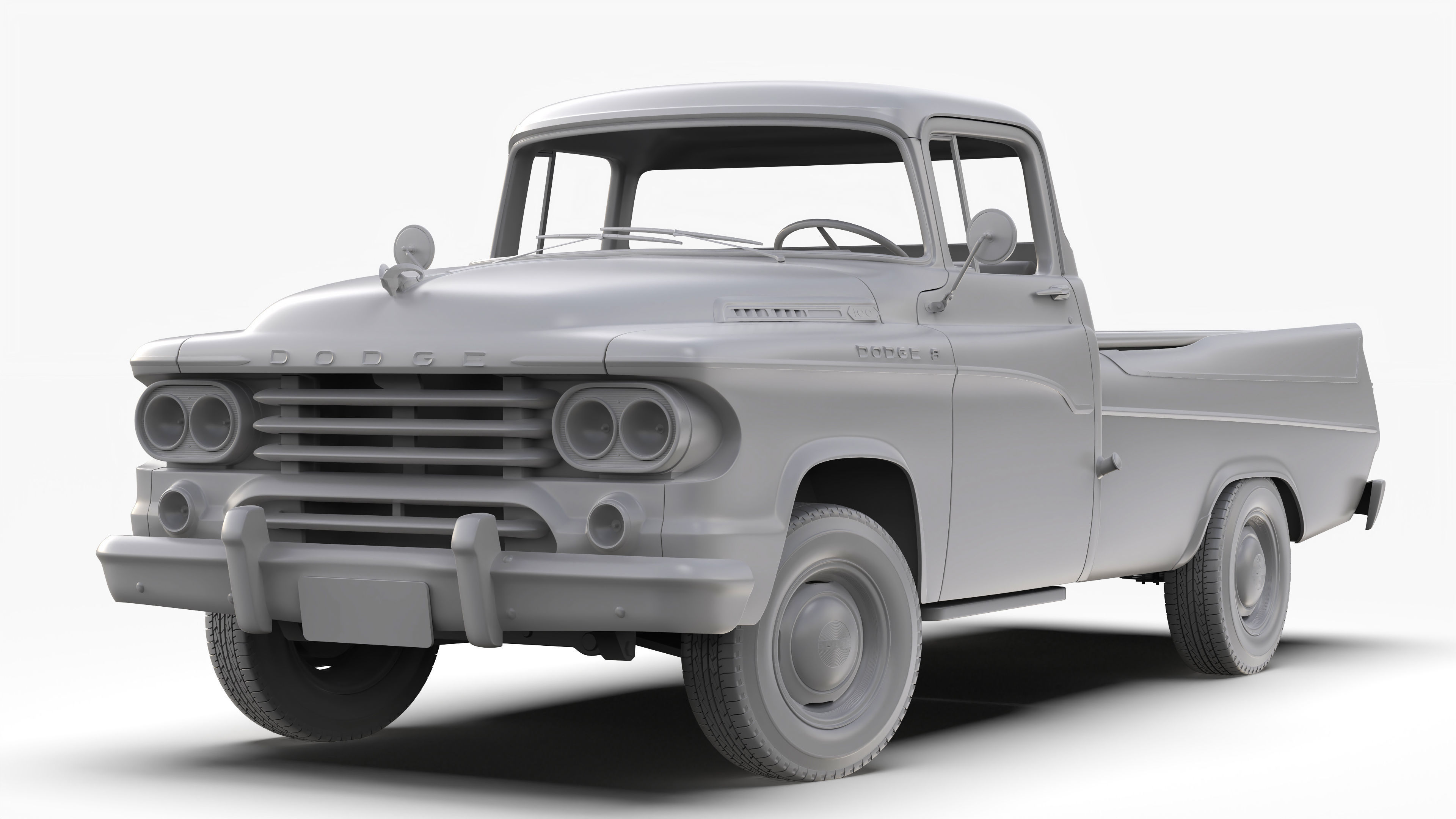 Dodge D100 Sweptside 1958 3D model_9