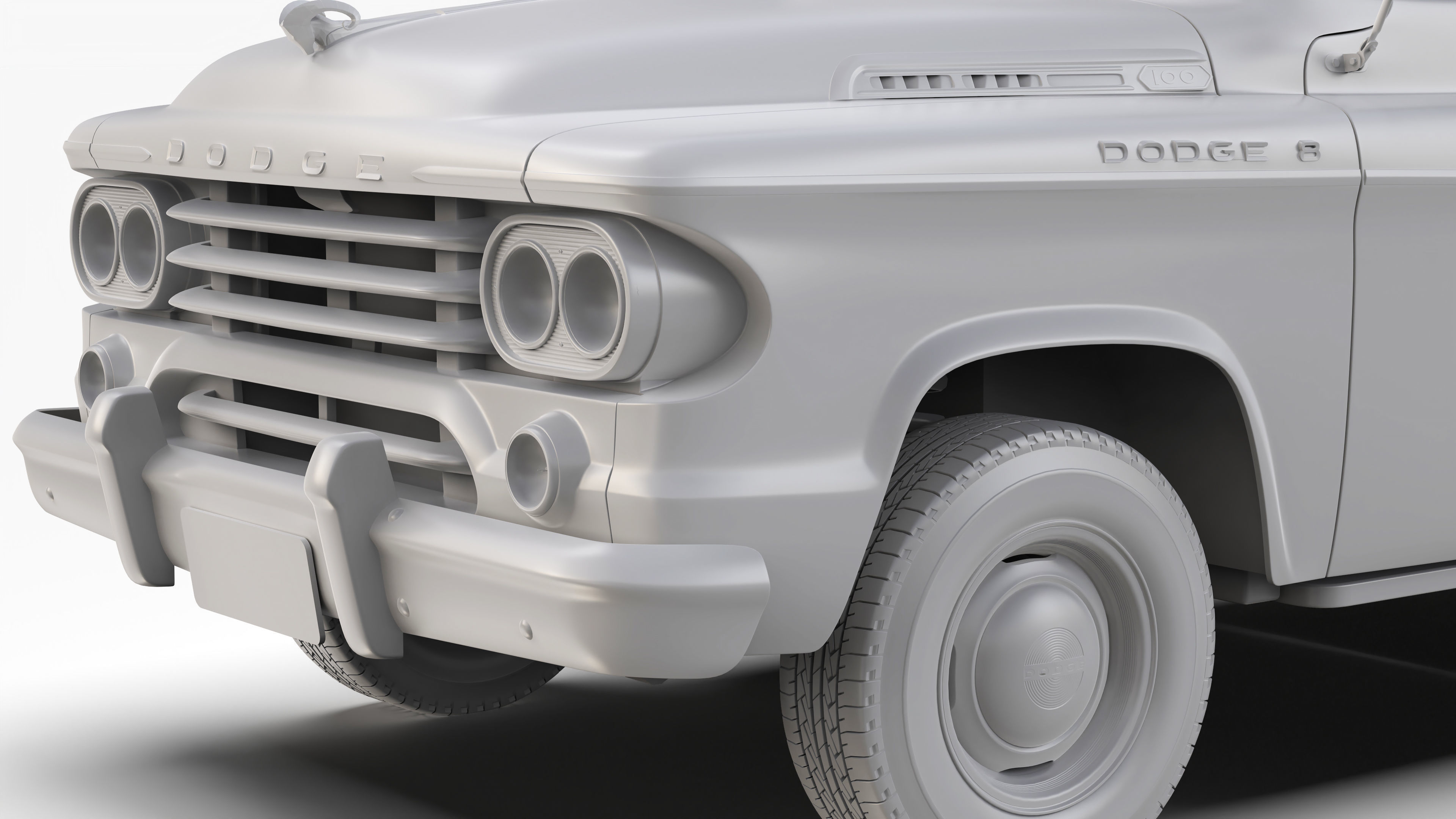 Dodge D100 Sweptside 1958 3D model_15