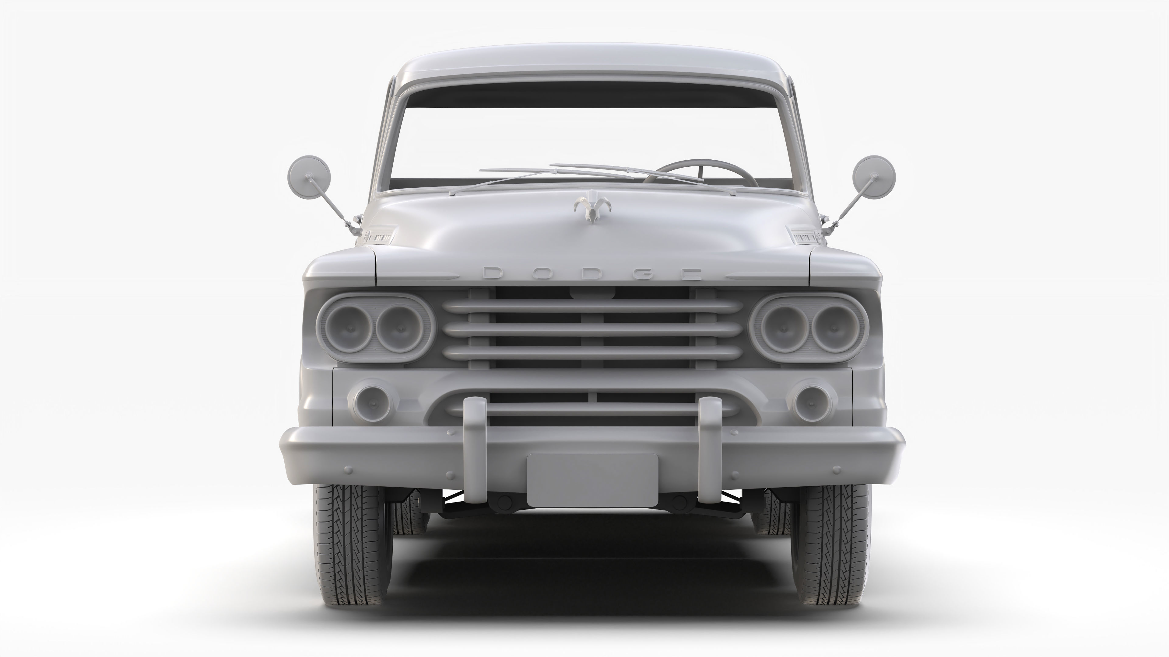 Dodge D100 Sweptside 1958 3D model_13