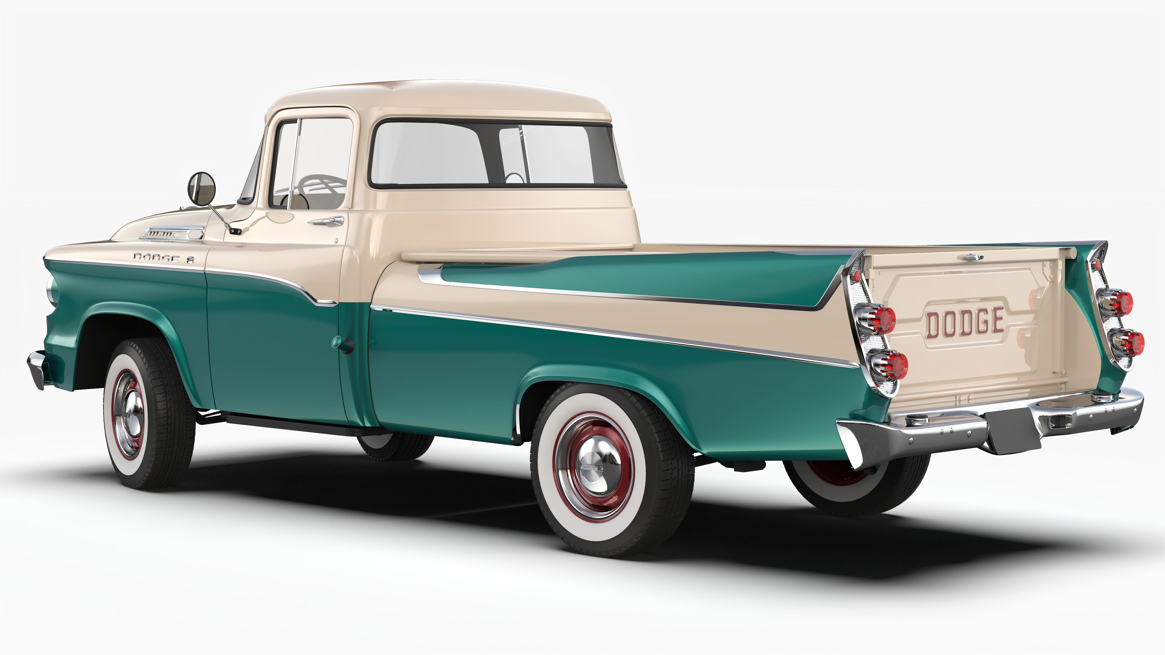 Dodge D100 Sweptside 1958 3D model_2