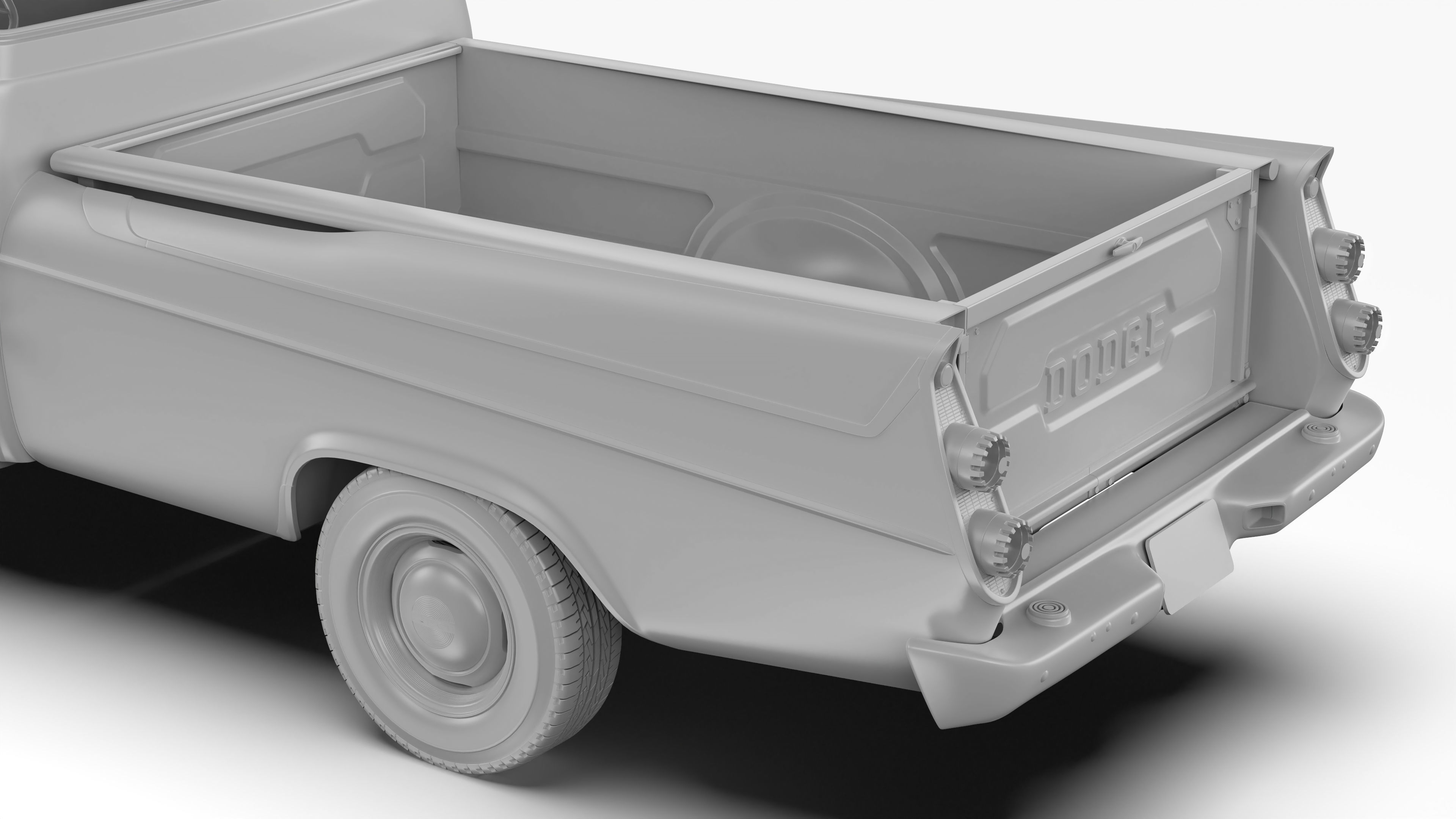 Dodge D100 Sweptside 1958 3D model_16