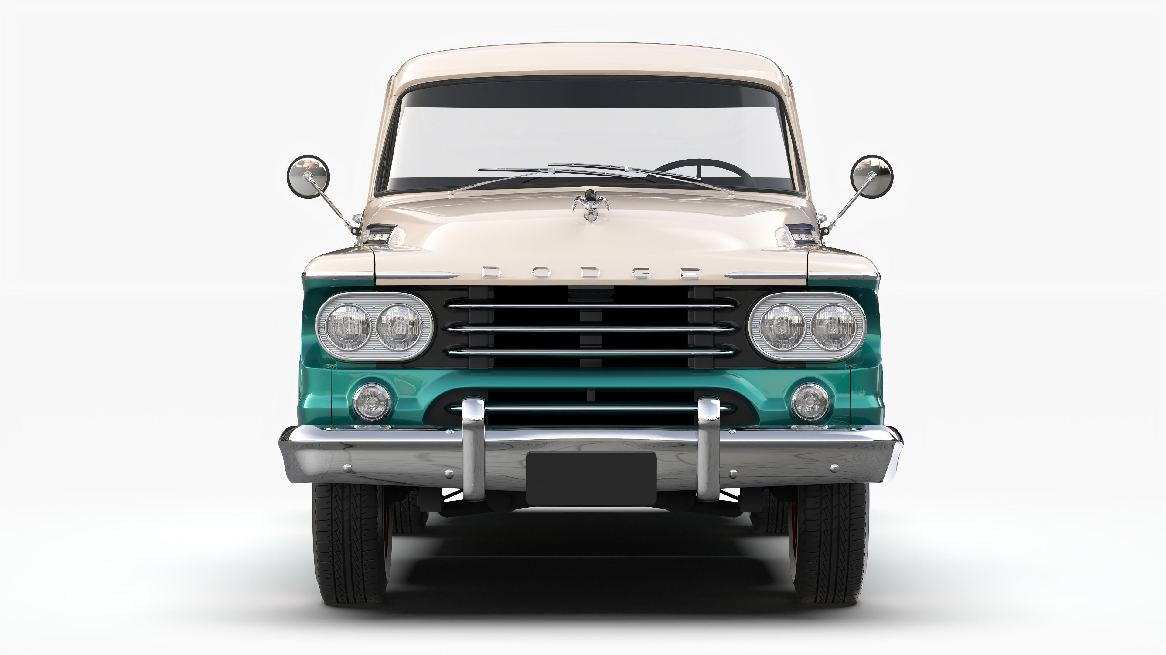 Dodge D100 Sweptside 1958 3D model_5