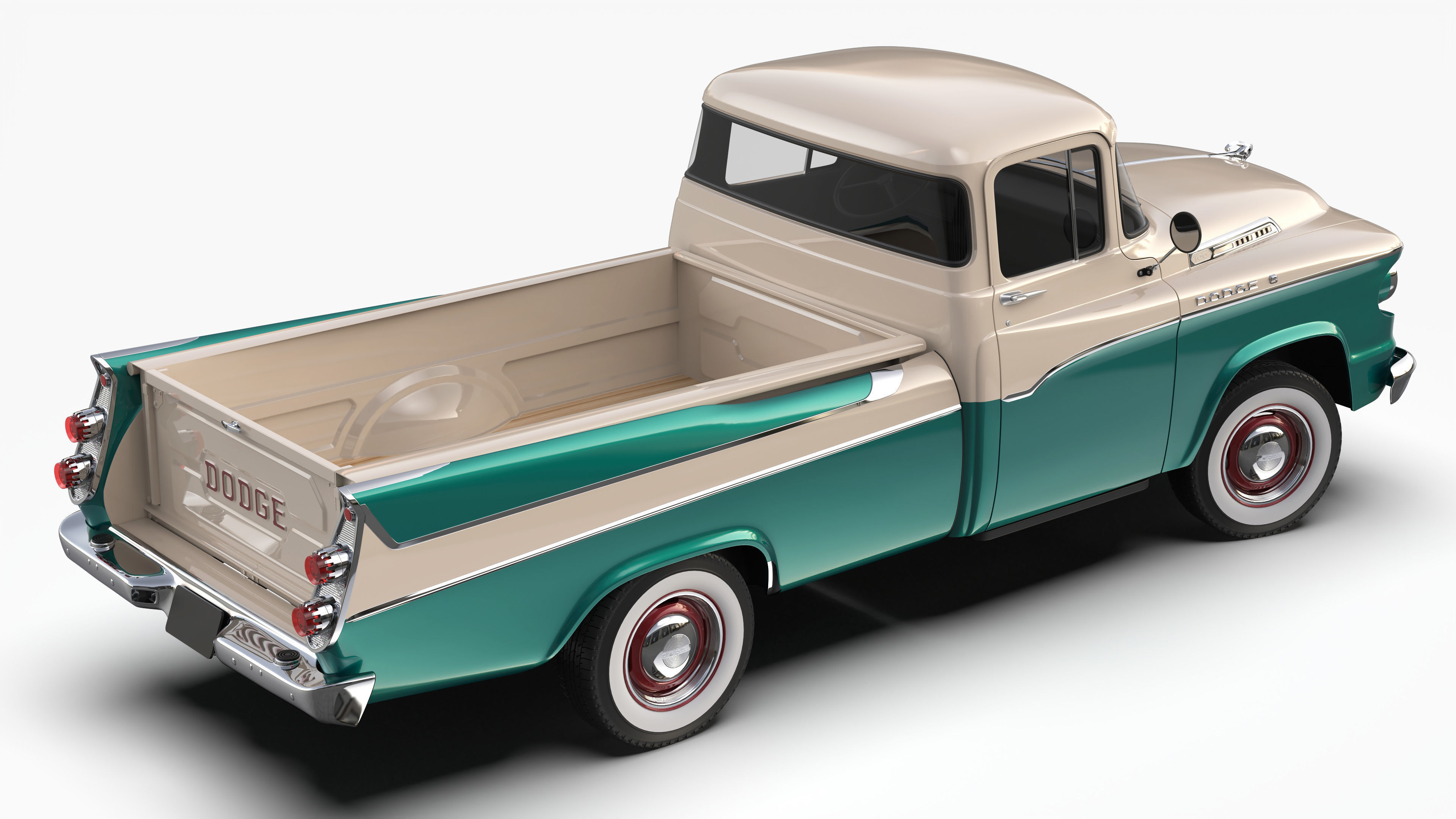 Dodge D100 Sweptside 1958 3D model_3
