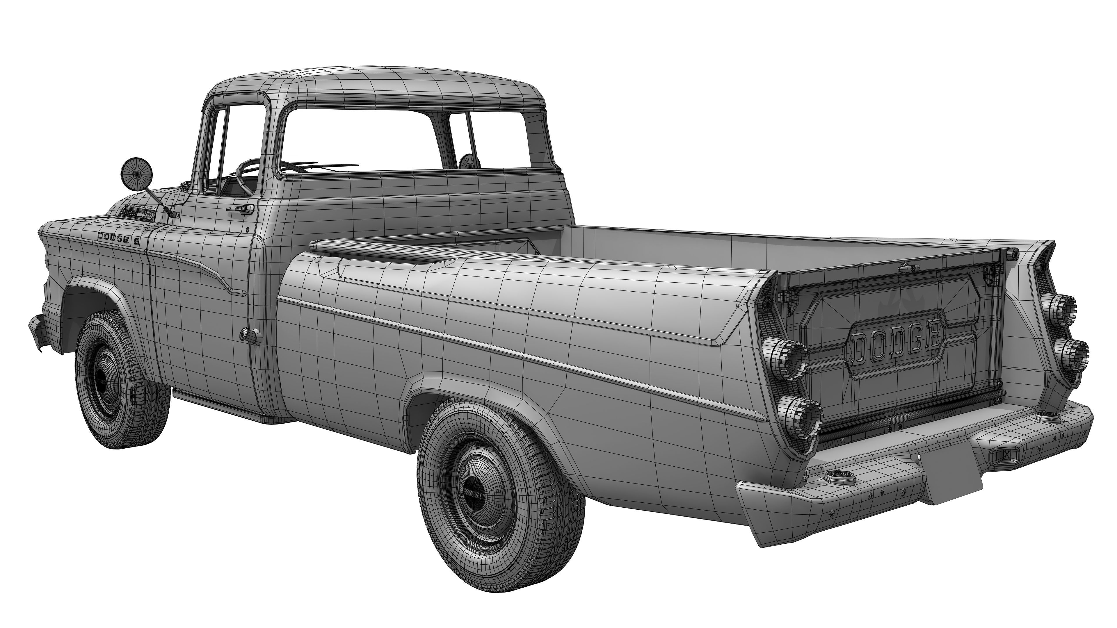 Dodge D100 Sweptside 1958 3D model_18