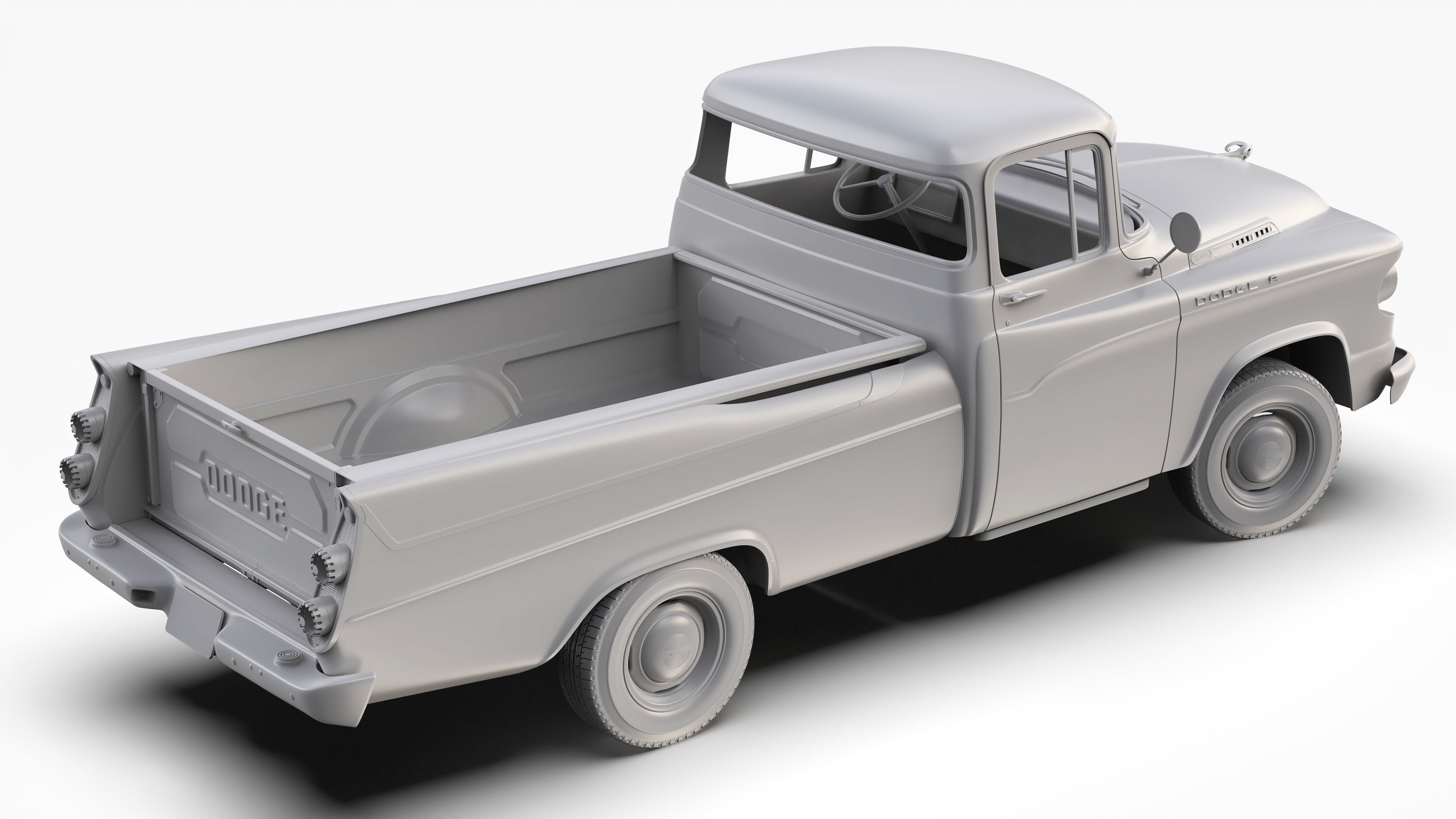 Dodge D100 Sweptside 1958 3D model_11