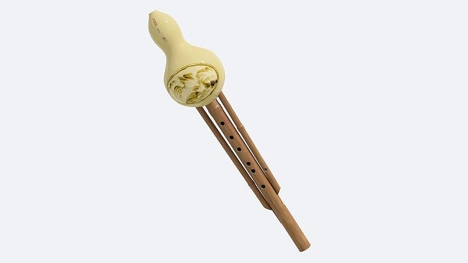 Chinese musical instrument Flute 3D model