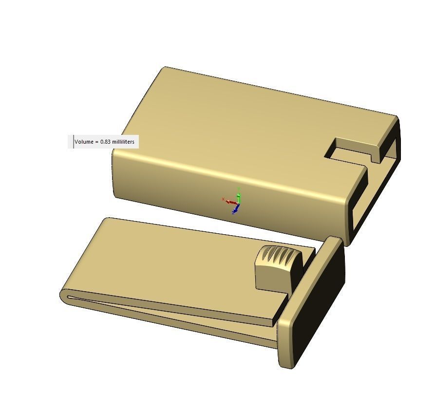 Simple 11mm wide box clasp  3D print model_16