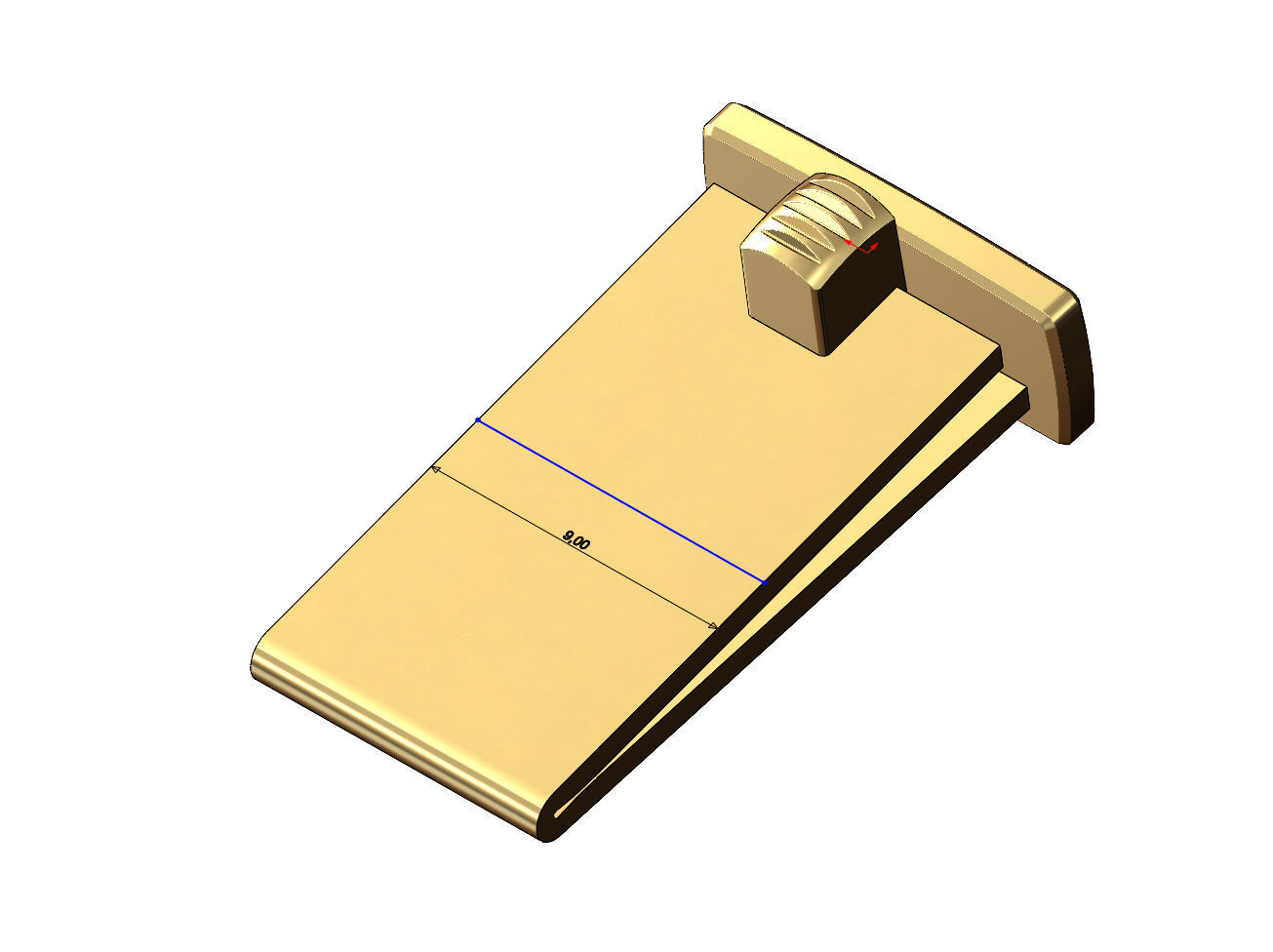 Simple 11mm wide box clasp  3D print model_11