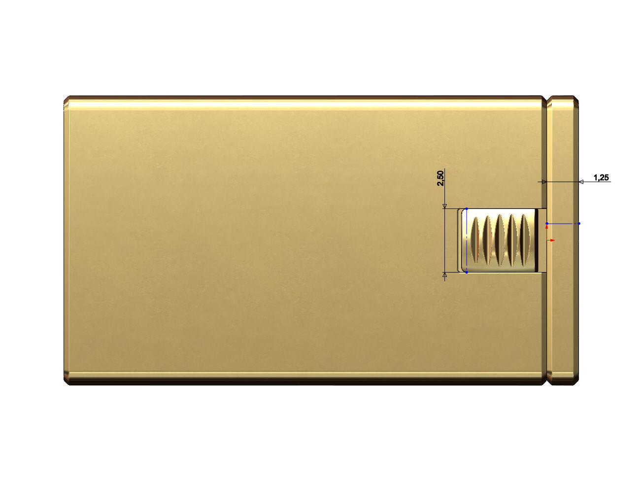 Simple 11mm wide box clasp  3D print model_7