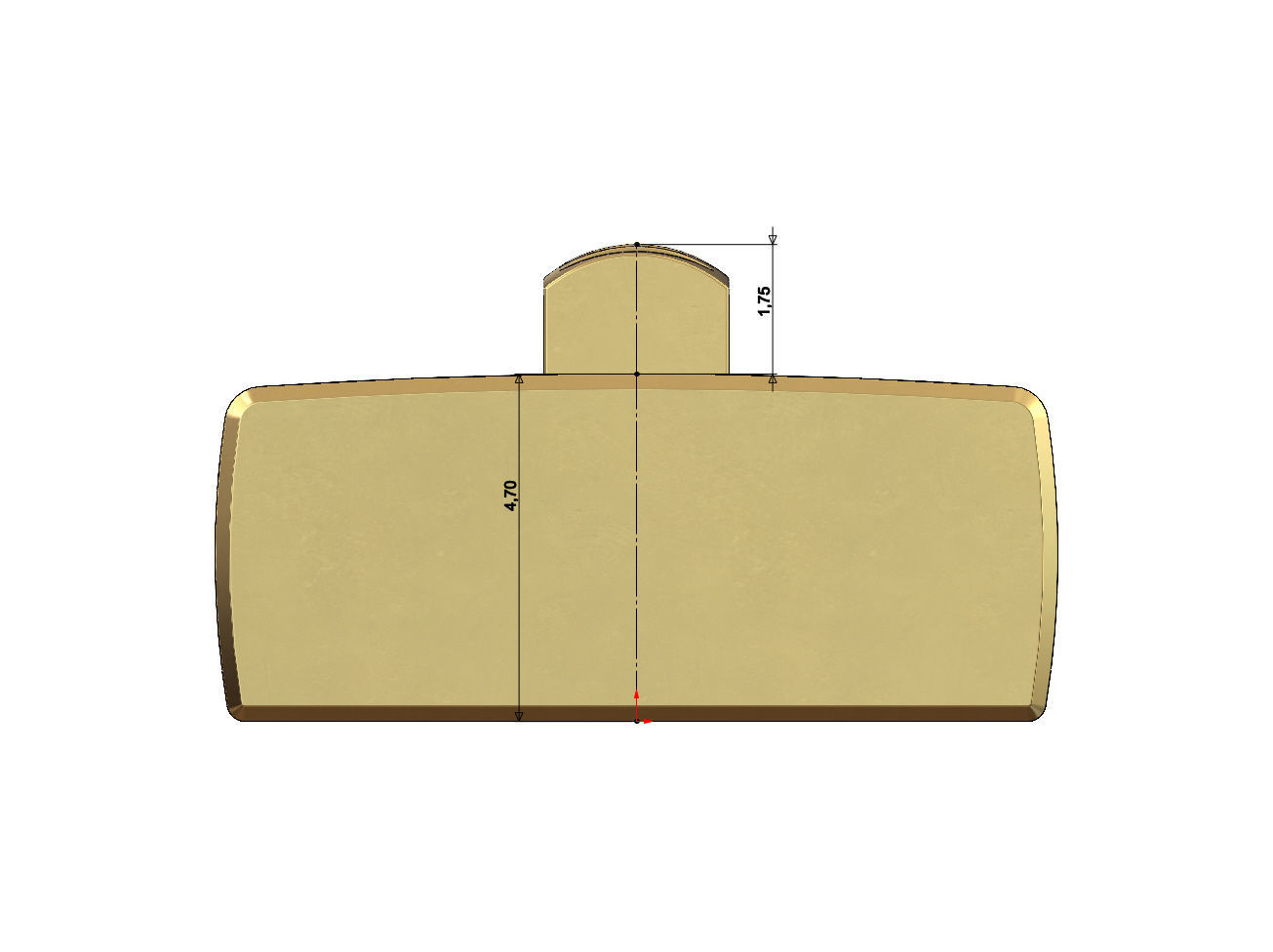 Simple 11mm wide box clasp  3D print model_8