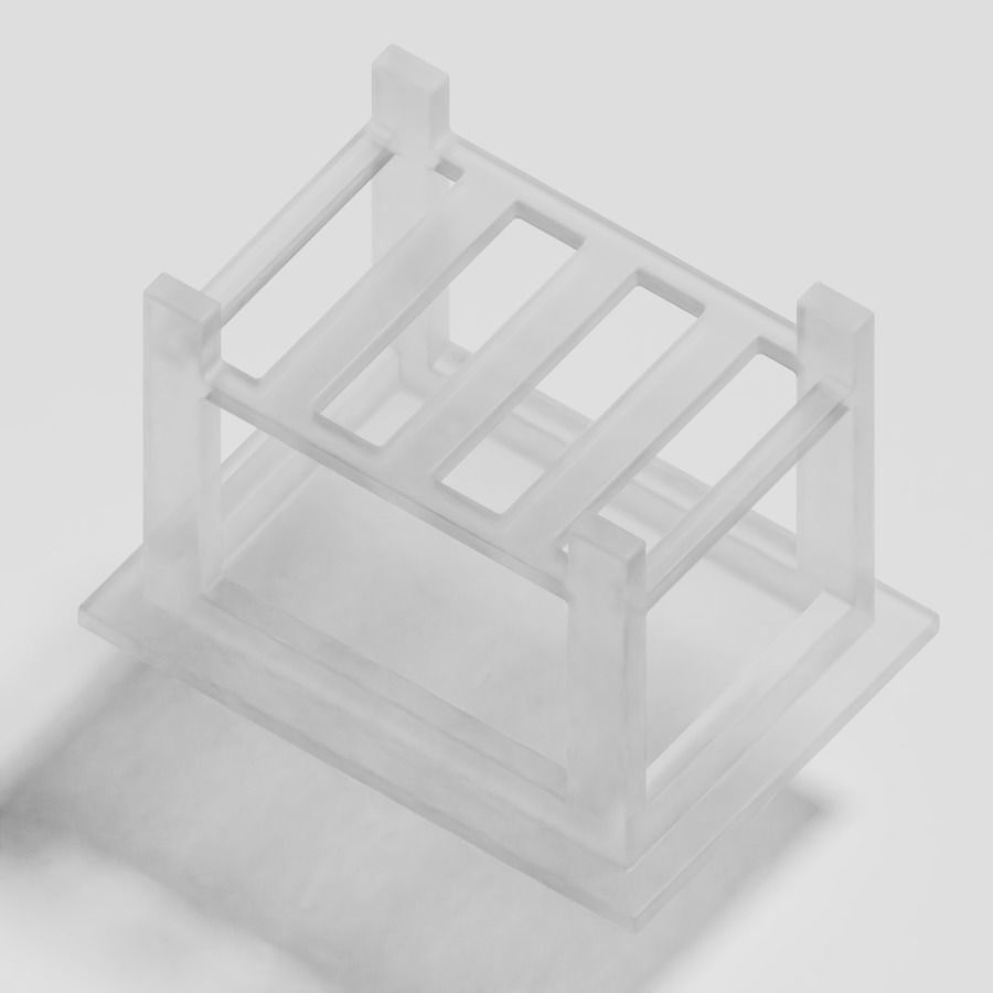 Crystal Glass Table 3D model_2