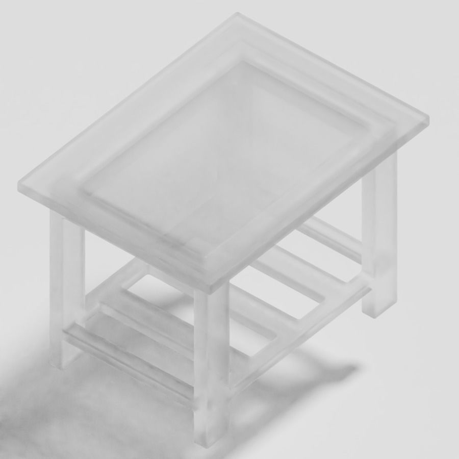 Crystal Glass Table 3D model_1