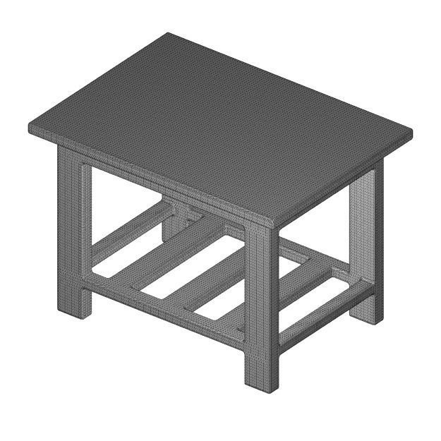 Crystal Glass Table 3D model_3