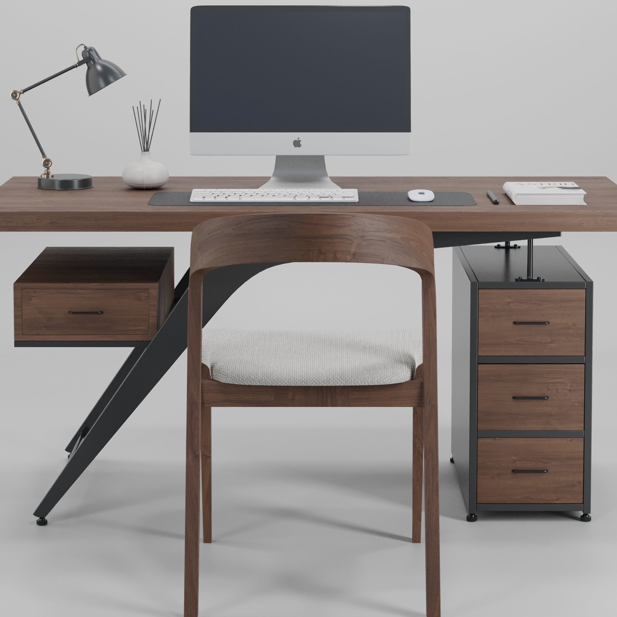 Office furniture set2 3D model_3