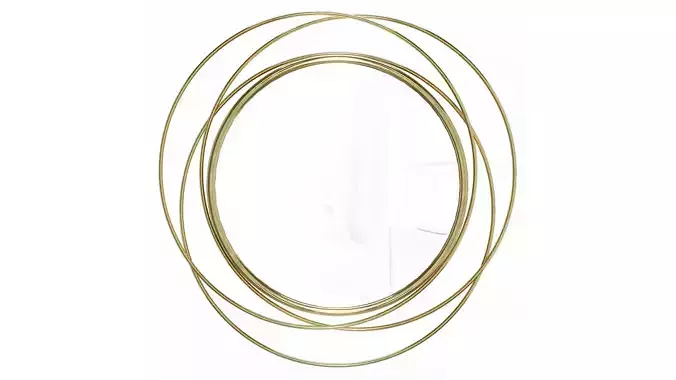 Ansley Glam Distressed Accent Mirror 3D model
