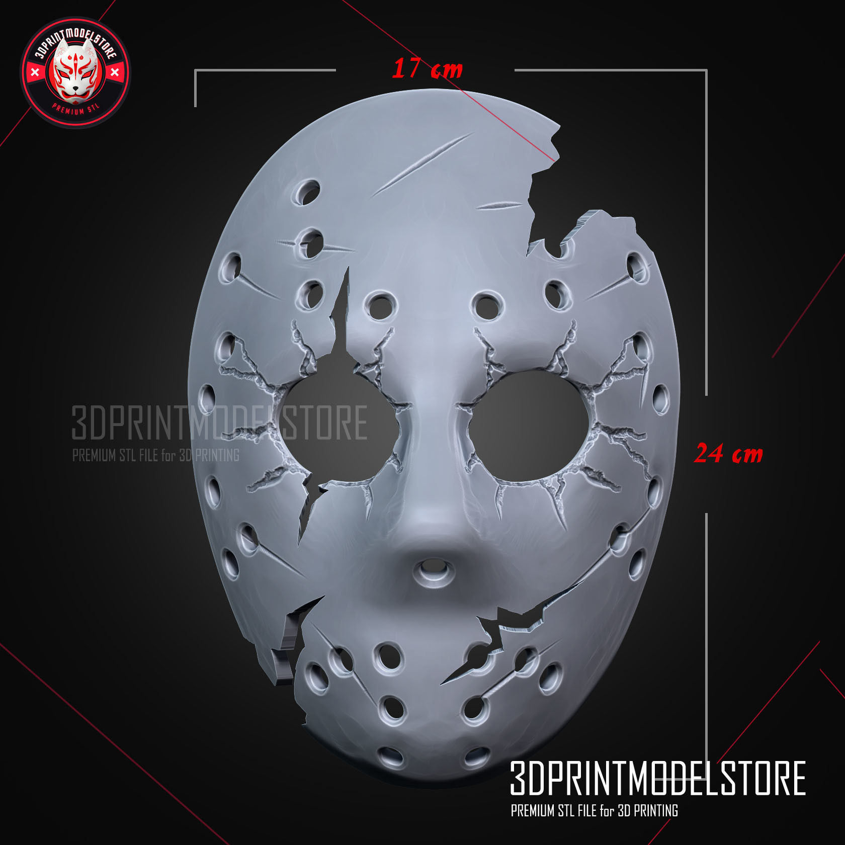 Jason Mask Friday The 13th - Horror Halloween Cosplay 3D print model_5