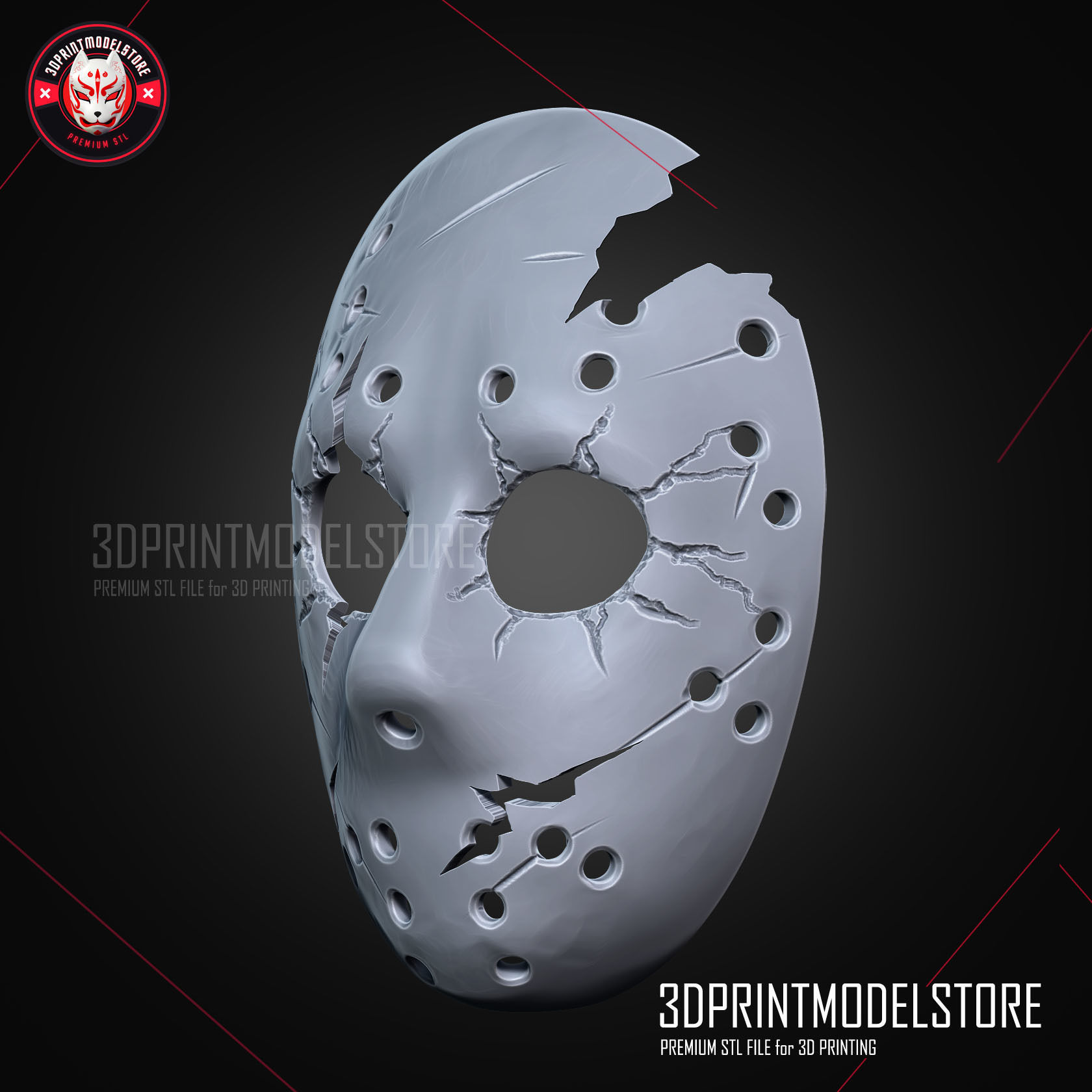Jason Mask Friday The 13th - Horror Halloween Cosplay 3D print model_6