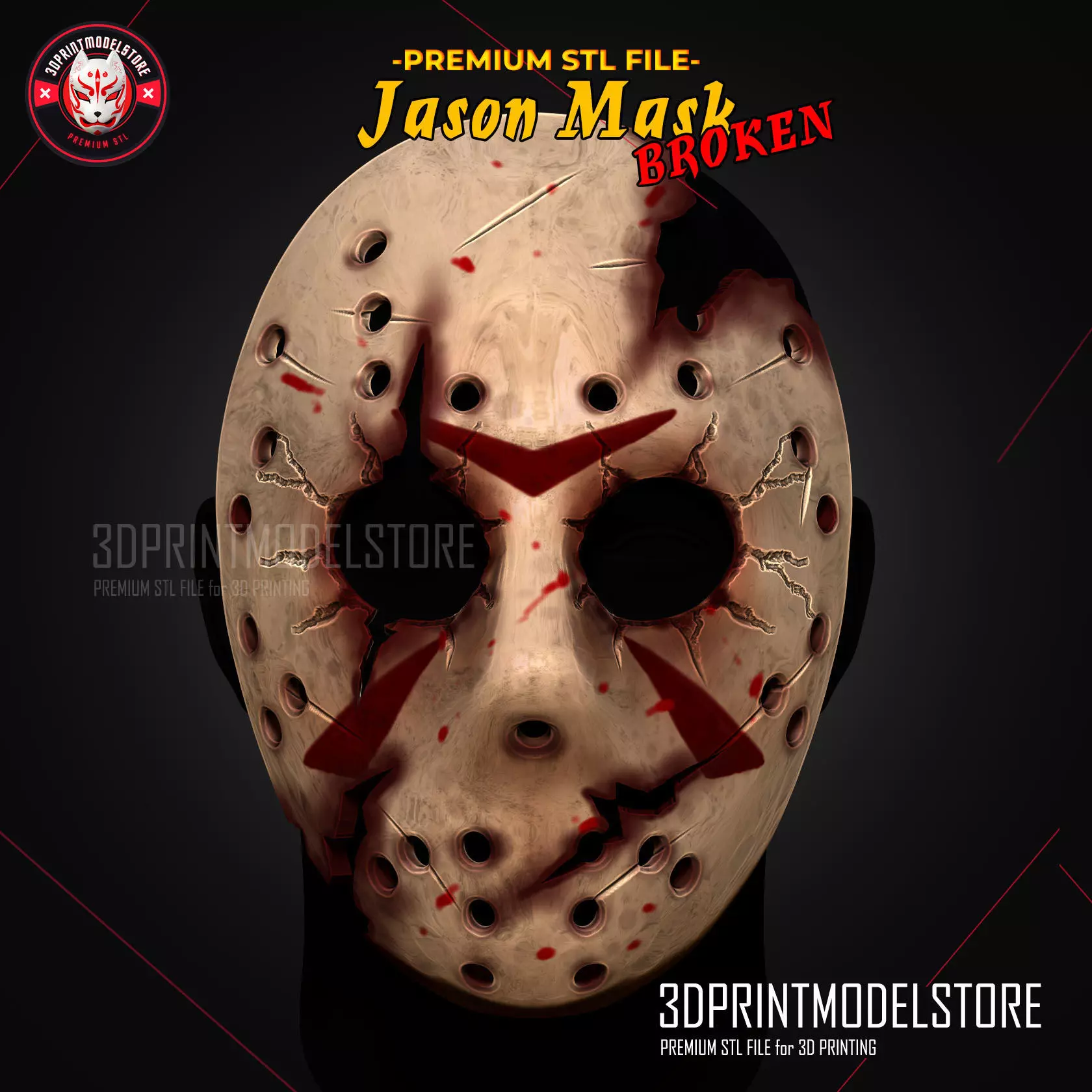 Jason Mask Friday The 13th - Horror Halloween Cosplay 3D print model_0