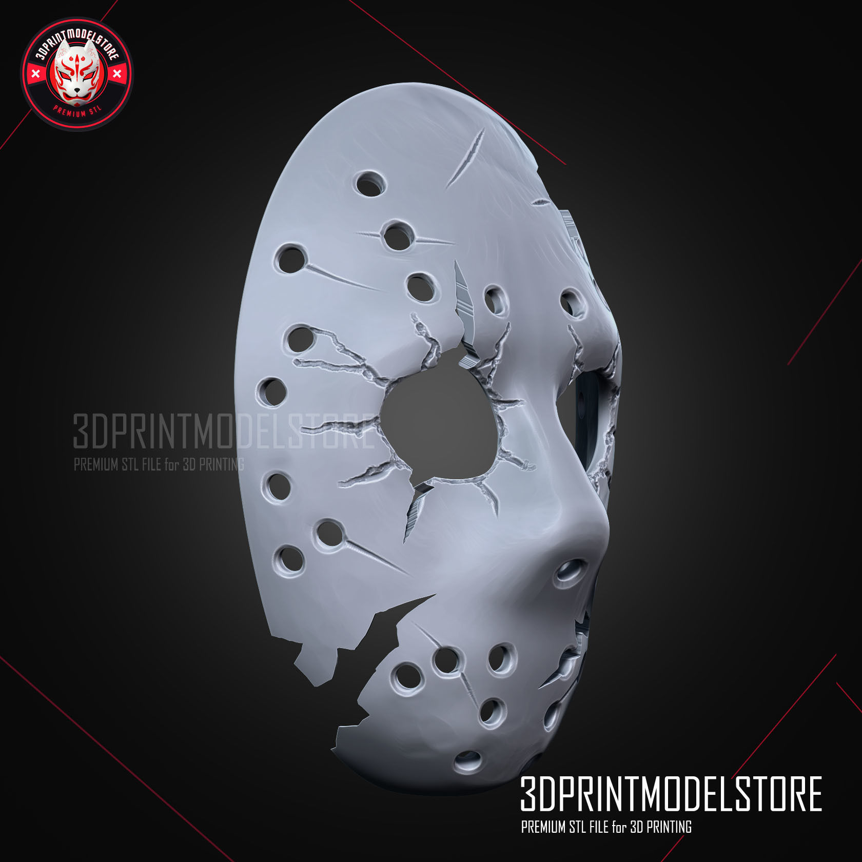 Jason Mask Friday The 13th - Horror Halloween Cosplay 3D print model_7
